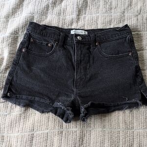 Abercrombie & Fitch Black Denim Jean Shorts